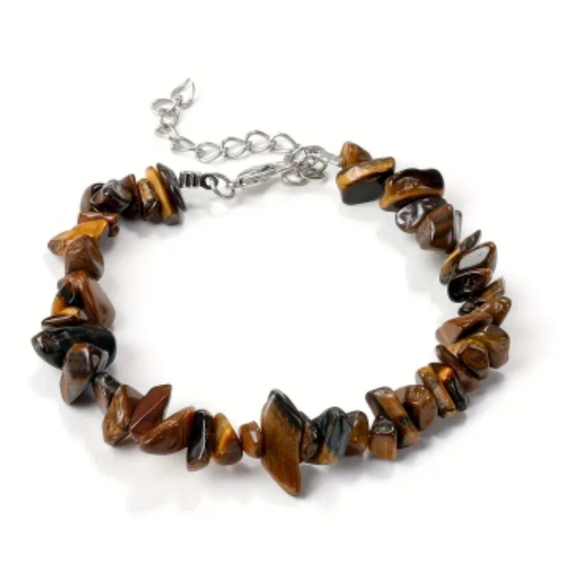 Tiger Eye Natural Stone Beaded Bracelet - Picture 1 of 1